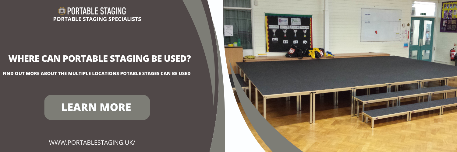 where can portable staging be used?